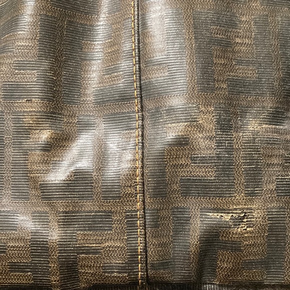 FENDI Zucca Spalmati Large Roll Tote Bag - Picture 9 of 17